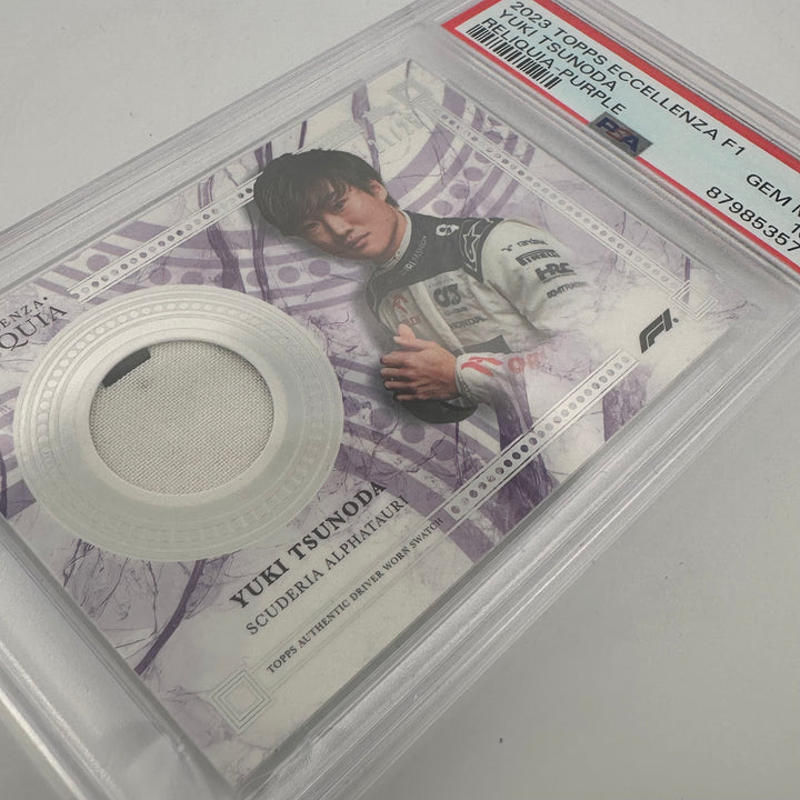 1/1 Gold + Complete Rainbow - Yuki Tsunoda - 2023 Eccellenza Reliquia (PSA9/10)