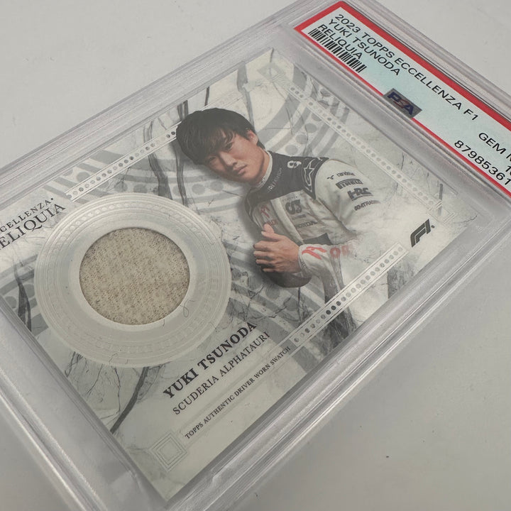 1/1 Gold + Complete Rainbow - Yuki Tsunoda - 2023 Eccellenza Reliquia (PSA9/10)