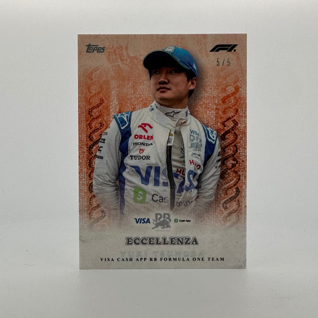 5/5 Yuki Tsunoda - La Passione - Orange - 2024 Topps Eccellenza F1