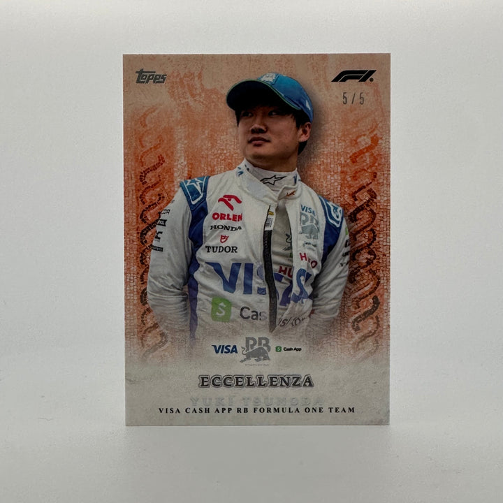 5/5 Yuki Tsunoda - La Passione - Orange - 2024 Topps Eccellenza F1