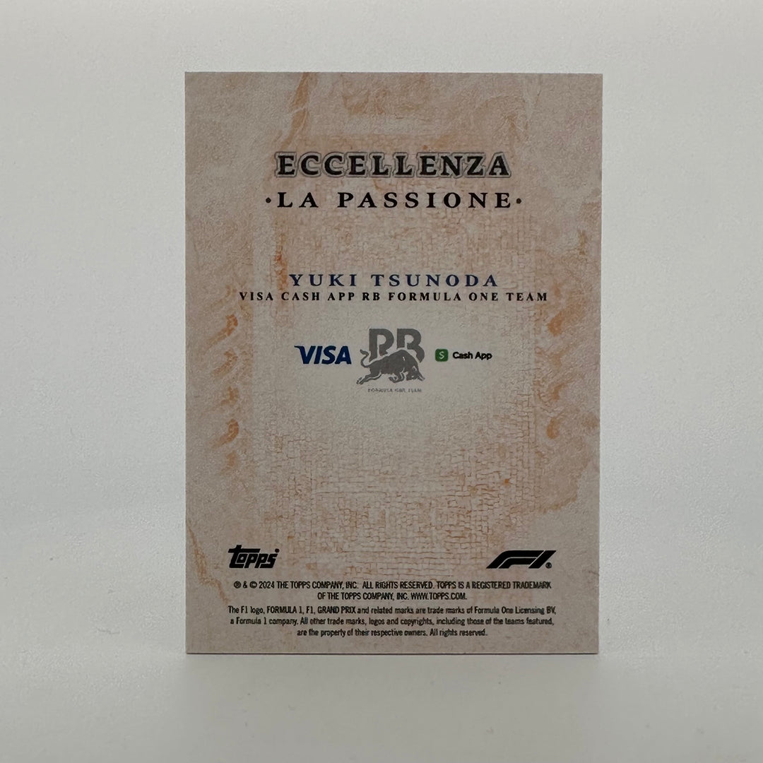 5/5 Yuki Tsunoda - La Passione - Orange - 2024 Topps Eccellenza F1