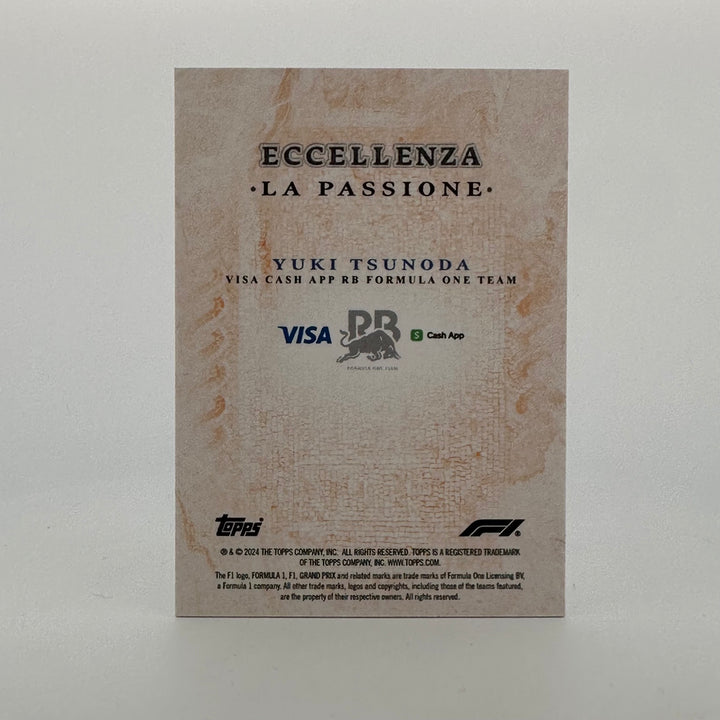 5/5 Yuki Tsunoda - La Passione - Orange - 2024 Topps Eccellenza F1