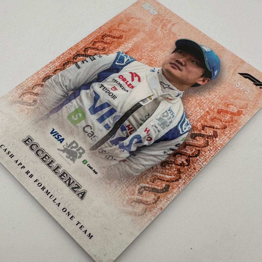5/5 Yuki Tsunoda - La Passione - Orange - 2024 Topps Eccellenza F1