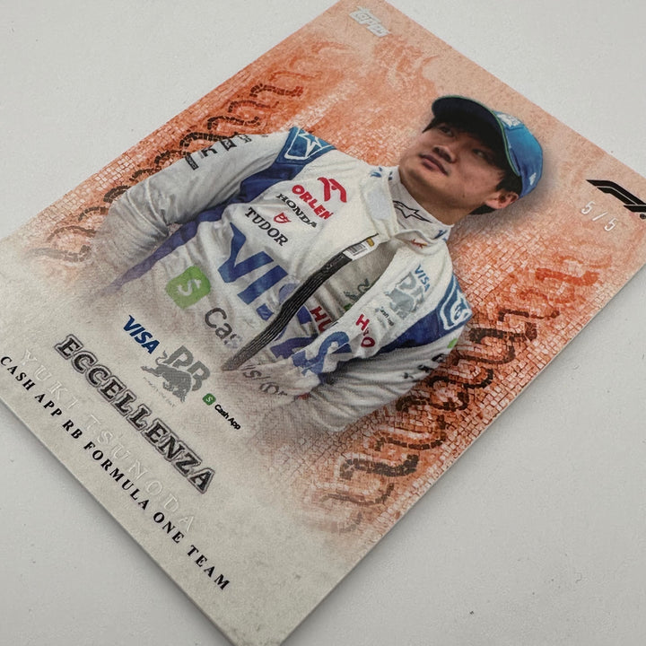 5/5 Yuki Tsunoda - La Passione - Orange - 2024 Topps Eccellenza F1
