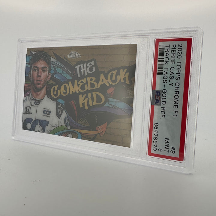 PSA 9 - 36/50 - Pierre Gasly #8 - Track Tags - Gold - 2020 Topps Chrome F1