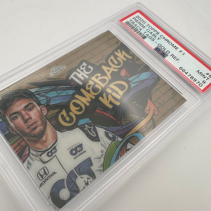 PSA 9 - 36/50 - Pierre Gasly #8 - Track Tags - Gold - 2020 Topps Chrome F1
