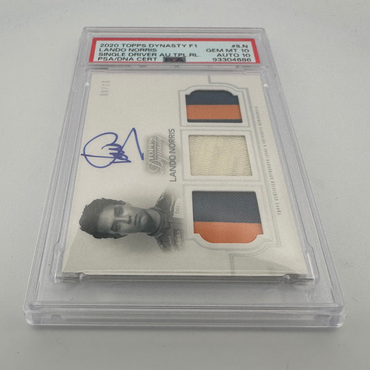 PSA 10/10 - 9/10 - Lando Norris - 2020 Dynasty #TRA-ILN - Patch Auto