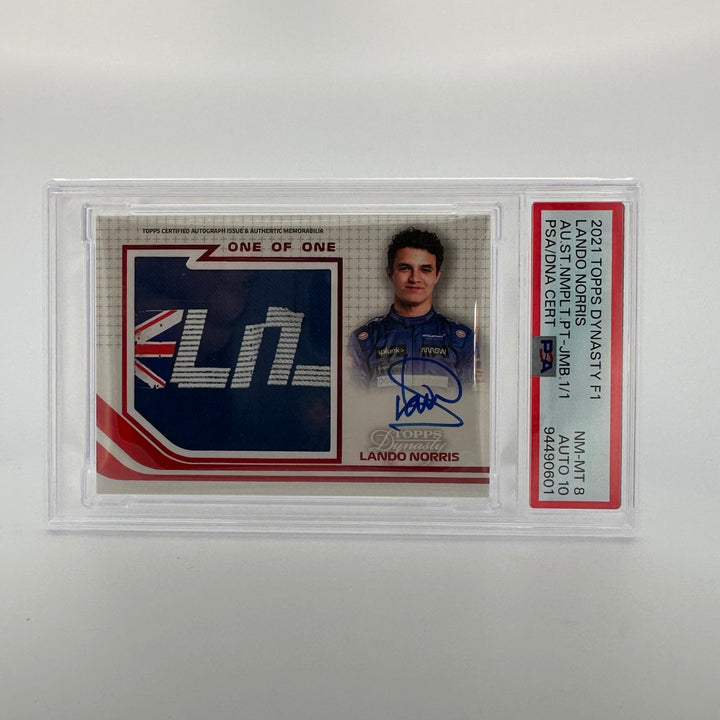 1/1 - PSA 10 - Lando Norris - 2021 Dynasty #ANJP-LN - Autograph Suit Nameplate Jumbo Patch