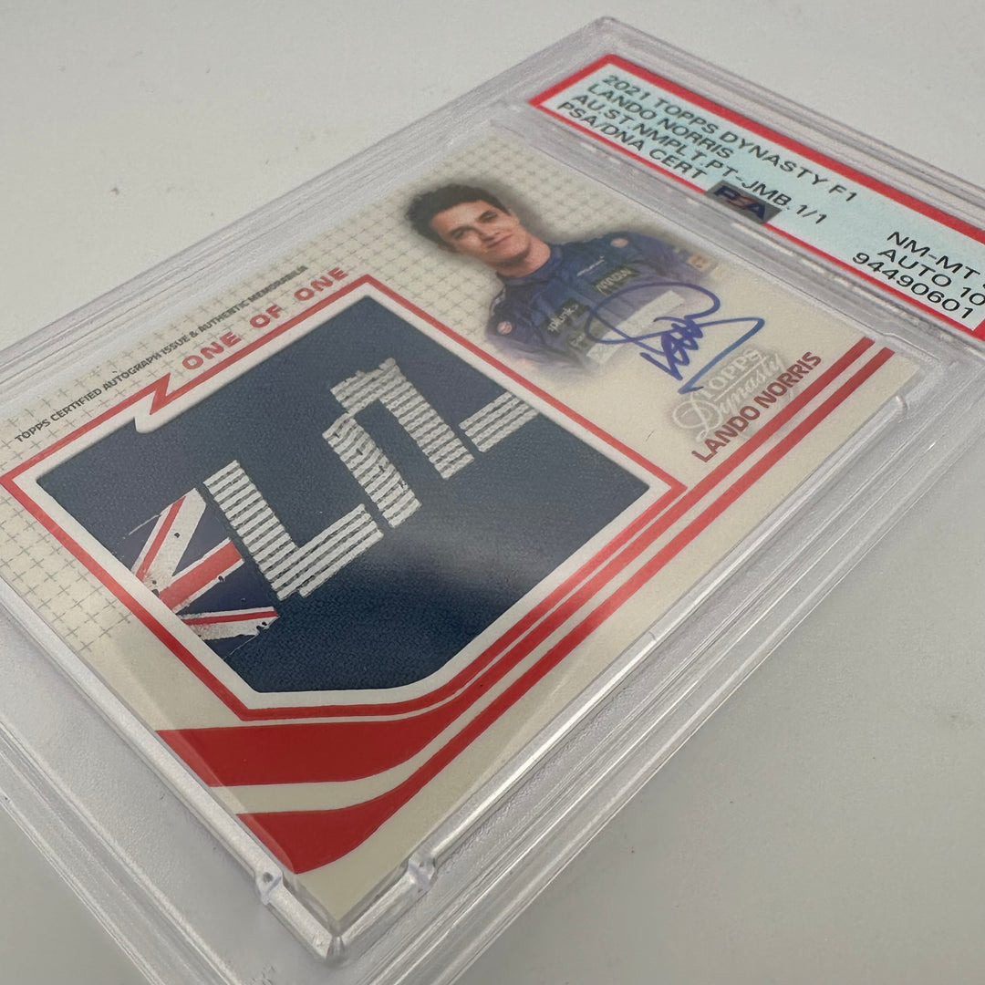 1/1 - PSA 10 - Lando Norris - 2021 Dynasty #ANJP-LN - Autograph Suit Nameplate Jumbo Patch