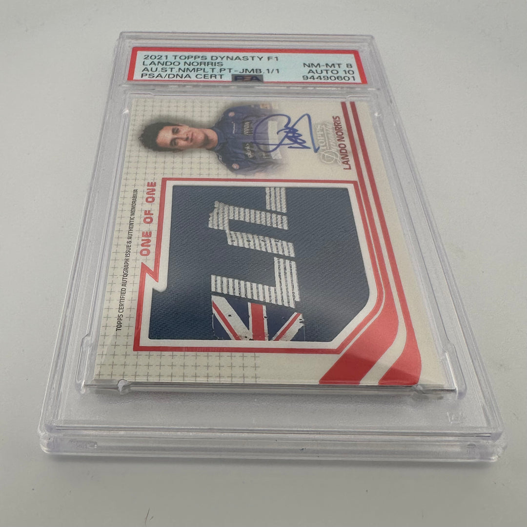 1/1 - PSA 10 - Lando Norris - 2021 Dynasty #ANJP-LN - Autograph Suit Nameplate Jumbo Patch