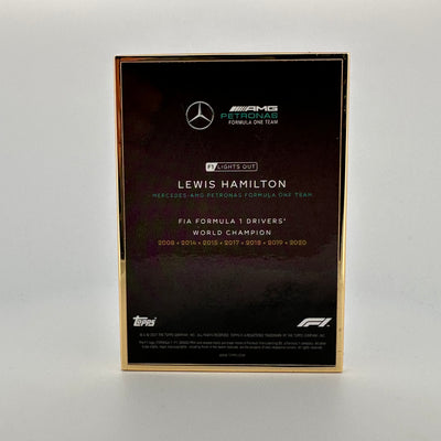 1/1 Gold Frame - Lewis Hamilton - World Champion - 2021 Lights Out