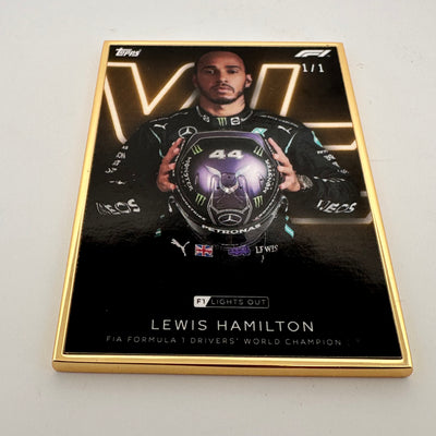 1/1 Gold Frame - Lewis Hamilton - World Champion - 2021 Lights Out
