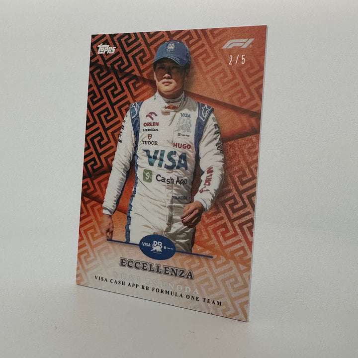 2/5 Yuki Tsunoda - Driver - Orange - 2024 Topps Eccellenza F1