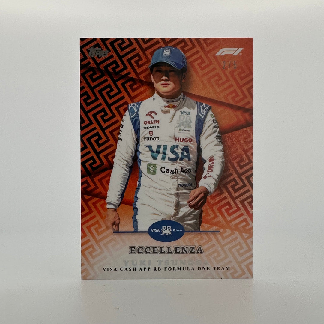 2/5 Yuki Tsunoda - Driver - Orange - 2024 Topps Eccellenza F1
