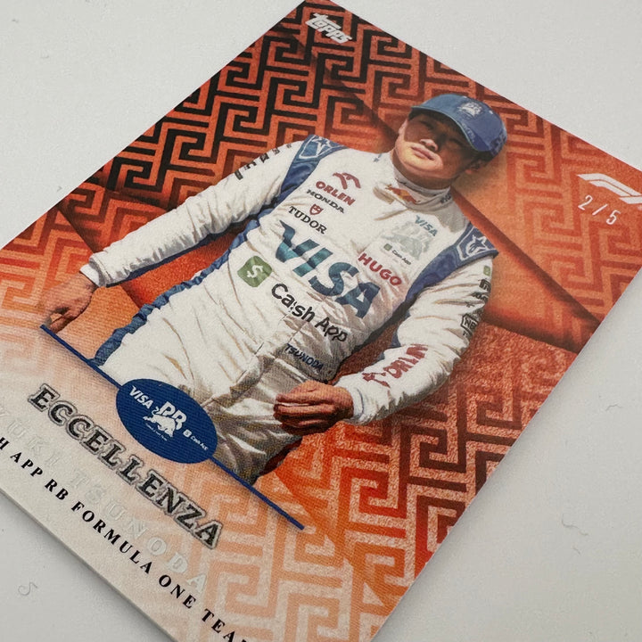 2/5 Yuki Tsunoda - Driver - Orange - 2024 Topps Eccellenza F1