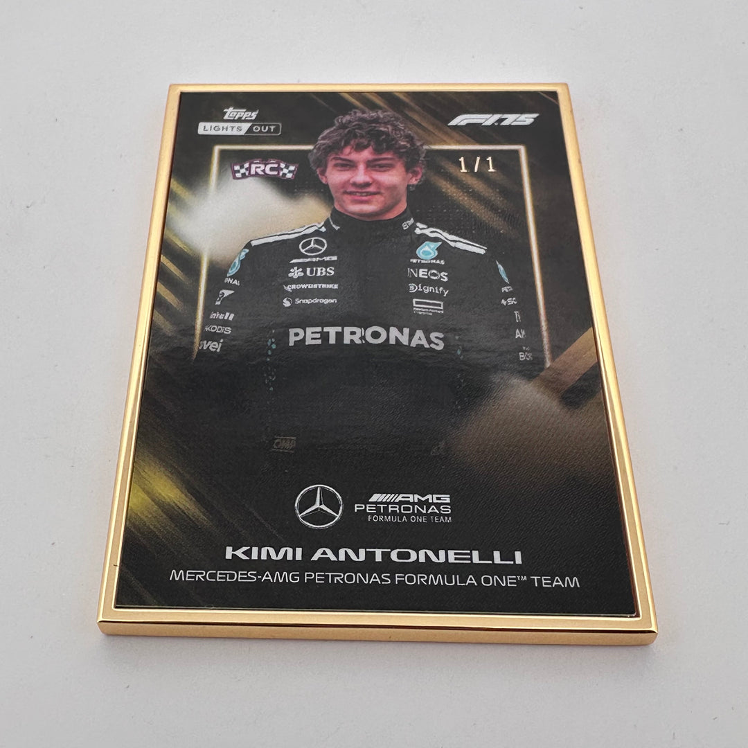 1/1 Gold Frame - Kimi Antonelli - Drivers - 2025 Topps Lights Out - Rookie Card
