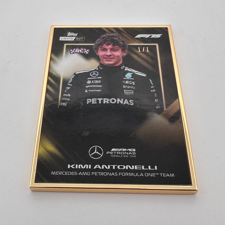 1/1 Gold Frame - Kimi Antonelli - Drivers - 2025 Topps Lights Out - Rookie Card