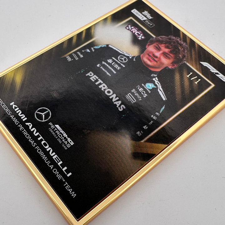 1/1 Gold Frame - Kimi Antonelli - Drivers - 2025 Topps Lights Out - Rookie Card