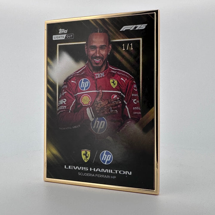 1/1 Gold Frame - Lewis Hamilton - Drivers - 2025 Topps Lights Out