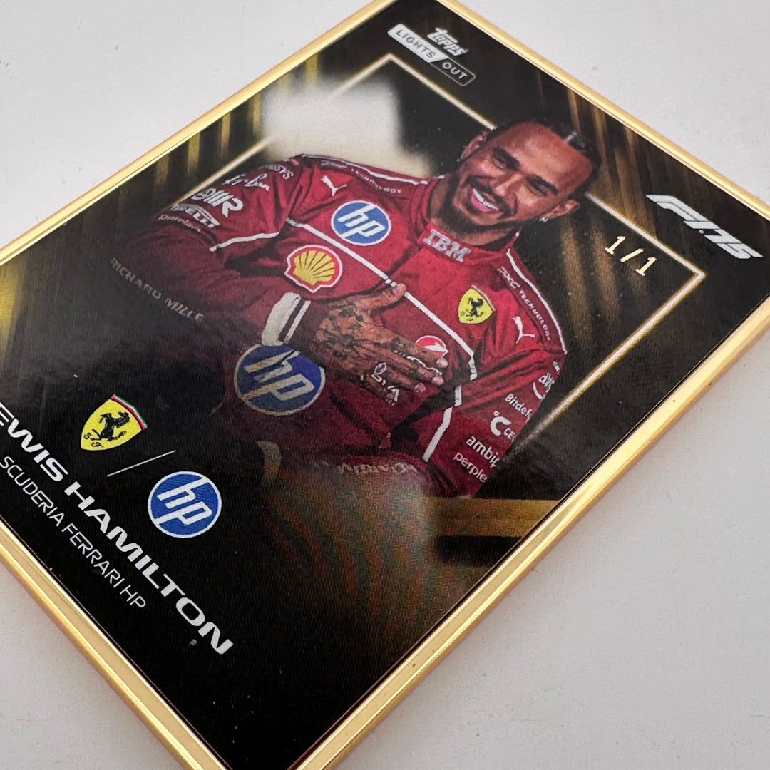 1/1 Gold Frame - Lewis Hamilton - Drivers - 2025 Topps Lights Out