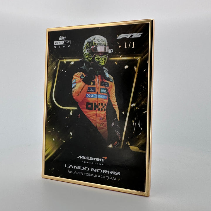 1/1 Gold Frame - Lando Norris - Nero - 2025 Topps Lights Out