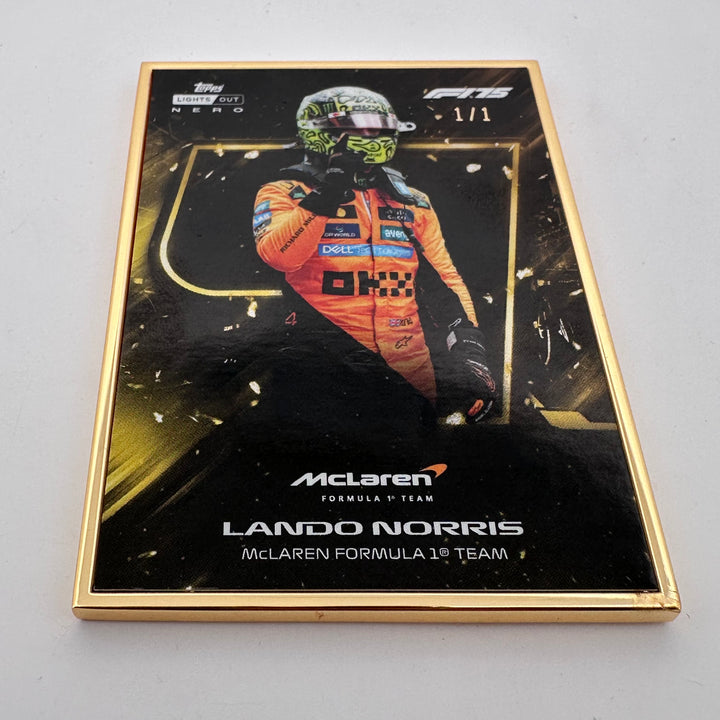 1/1 Gold Frame - Lando Norris - Nero - 2025 Topps Lights Out