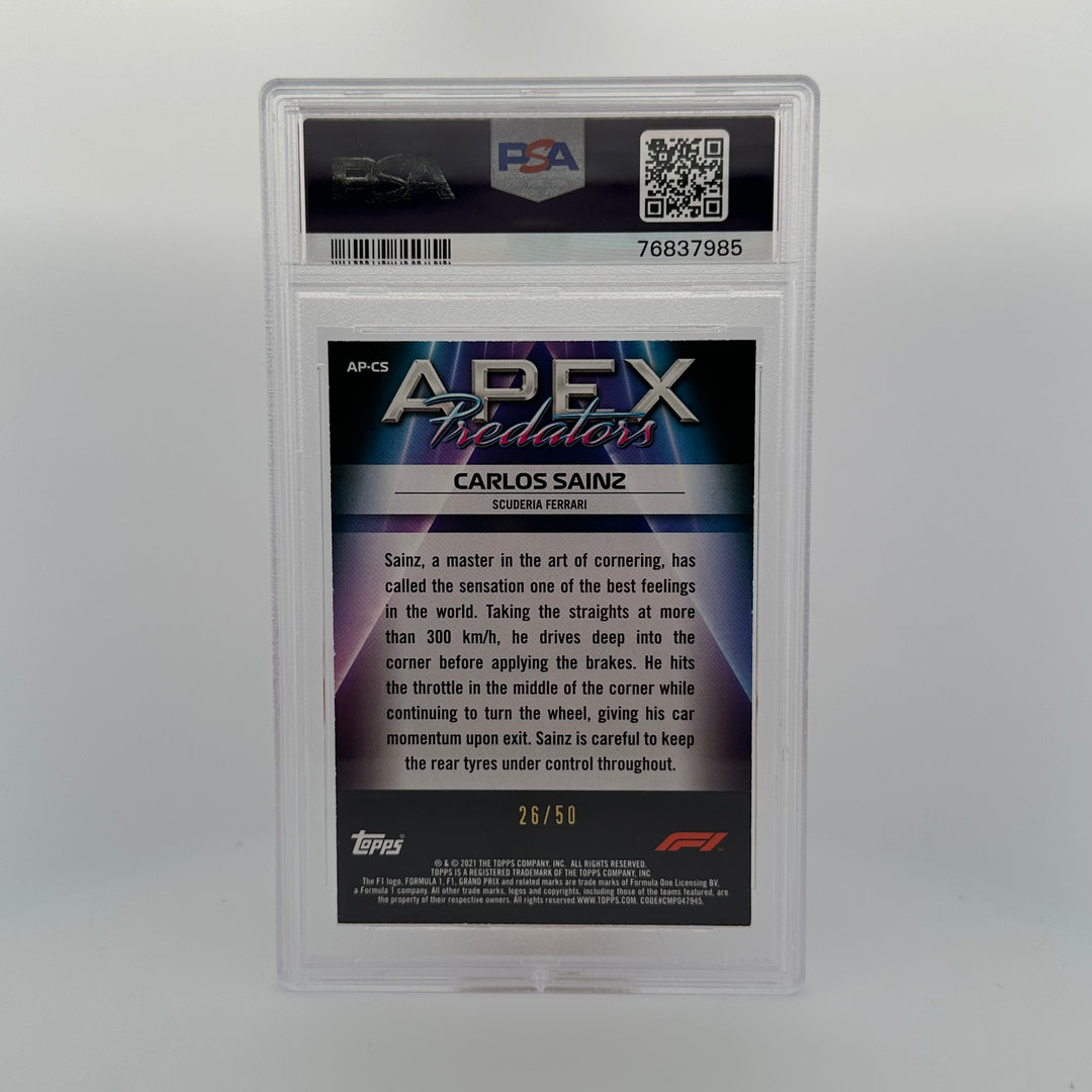PSA 9 - 26/50 - Carlos Sainz #APCS - Apex Predators - Gold