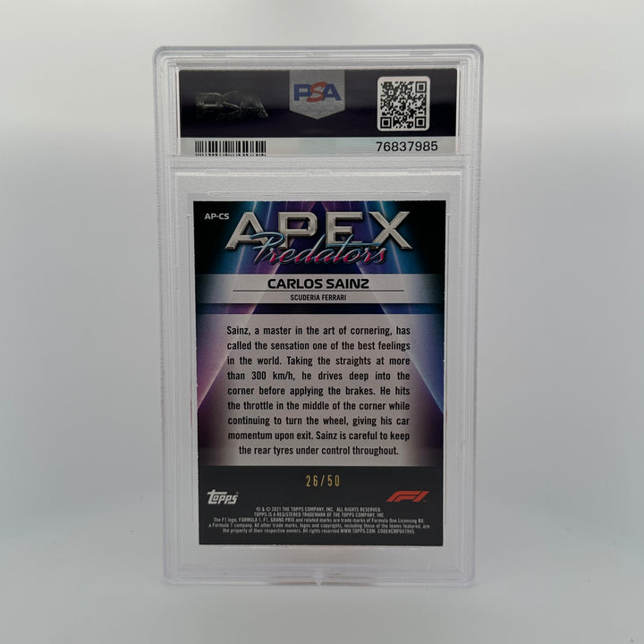 PSA 9 - 26/50 - Carlos Sainz #APCS - Apex Predators - Gold