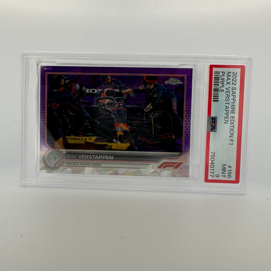 PSA 9 - 02/10 - MAX VERSTAPPEN #196 - SAPPHIRE EDITION - PURPLE