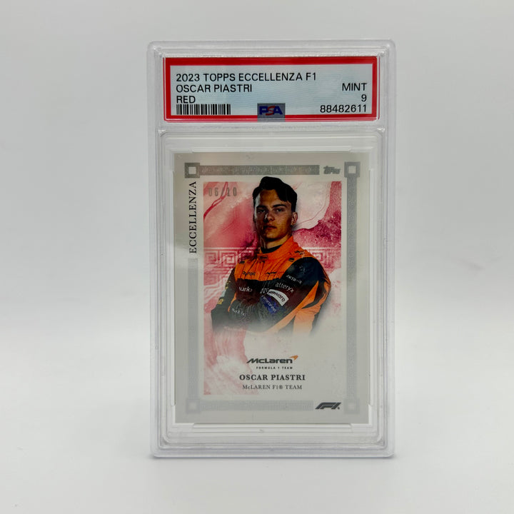 PSA9 - 06/10 Red - Oscar Piastri - 2023 Eccellenza Driver - Rookie Card