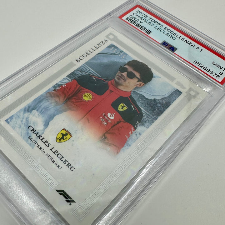 PSA 9 - 56/75 - Charles Leclerc - Gray - 2023 Eccellenza