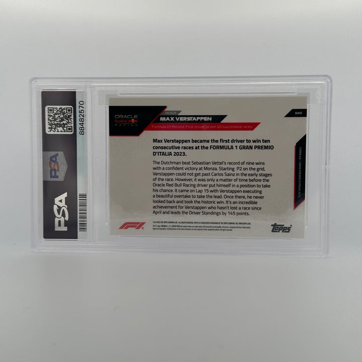 PSA 9 - 09/10 Max Verstappen #43 - Blue - 2023 Topps Now F1