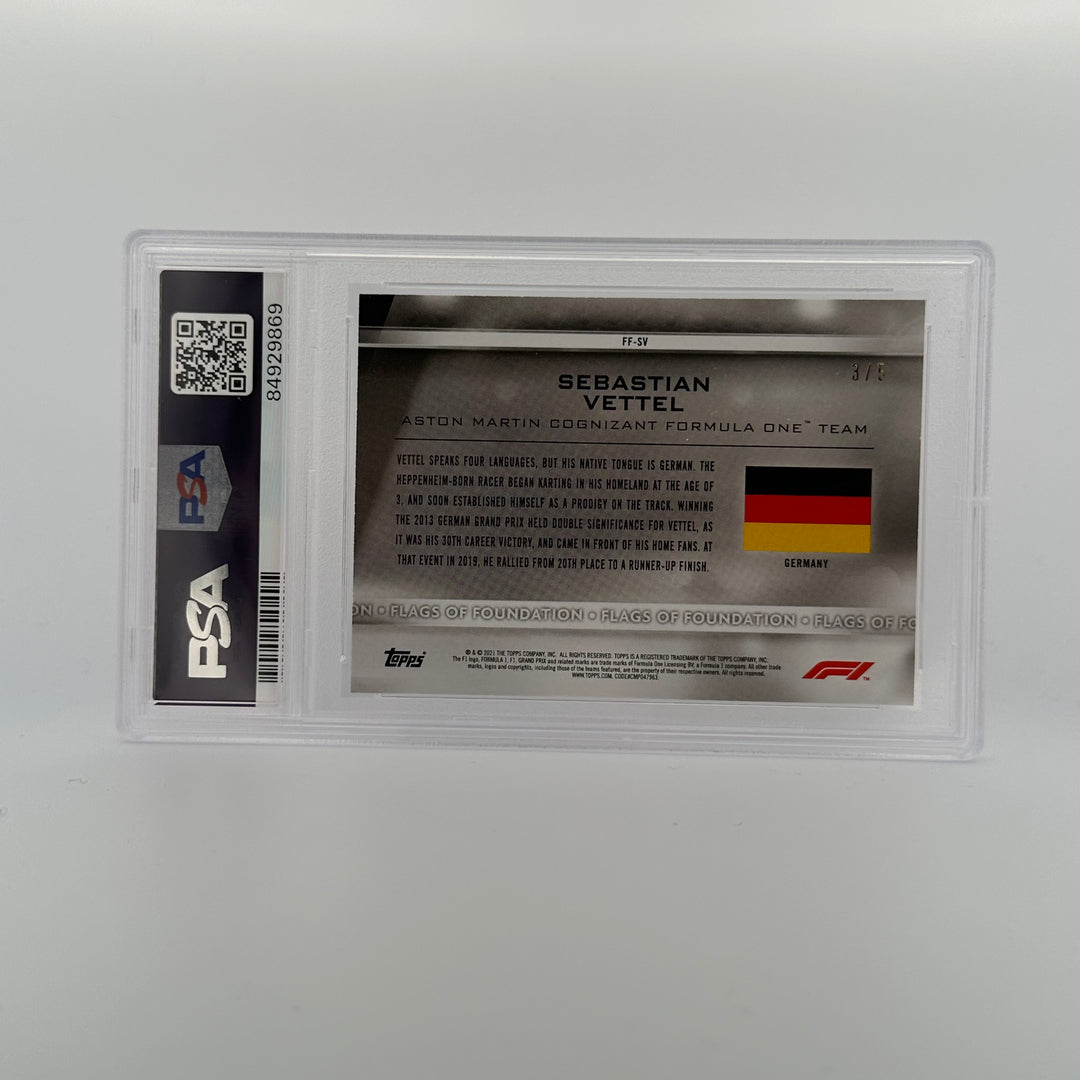 PSA 7 - 3/5 Sebastian Vettel  #FF-SV - Flags Of Foundation- Red