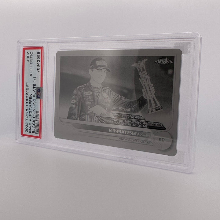 PSA Authentic - 1/1 Max Verstappen #192 - Black Printing Plate
