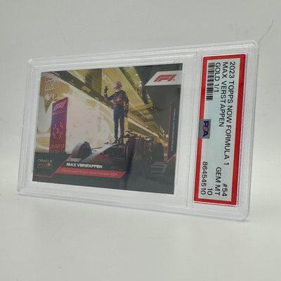 1/1 Gold - Max Verstappen #54 - PSA 10 - 2023 Topps Now - 2023 FIA Formula 1® Drivers' World Champion