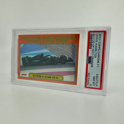 PSA 8 - 25/25 Lewis Hamilton #AU77-LH - Orange - 2023 Topps Chrome