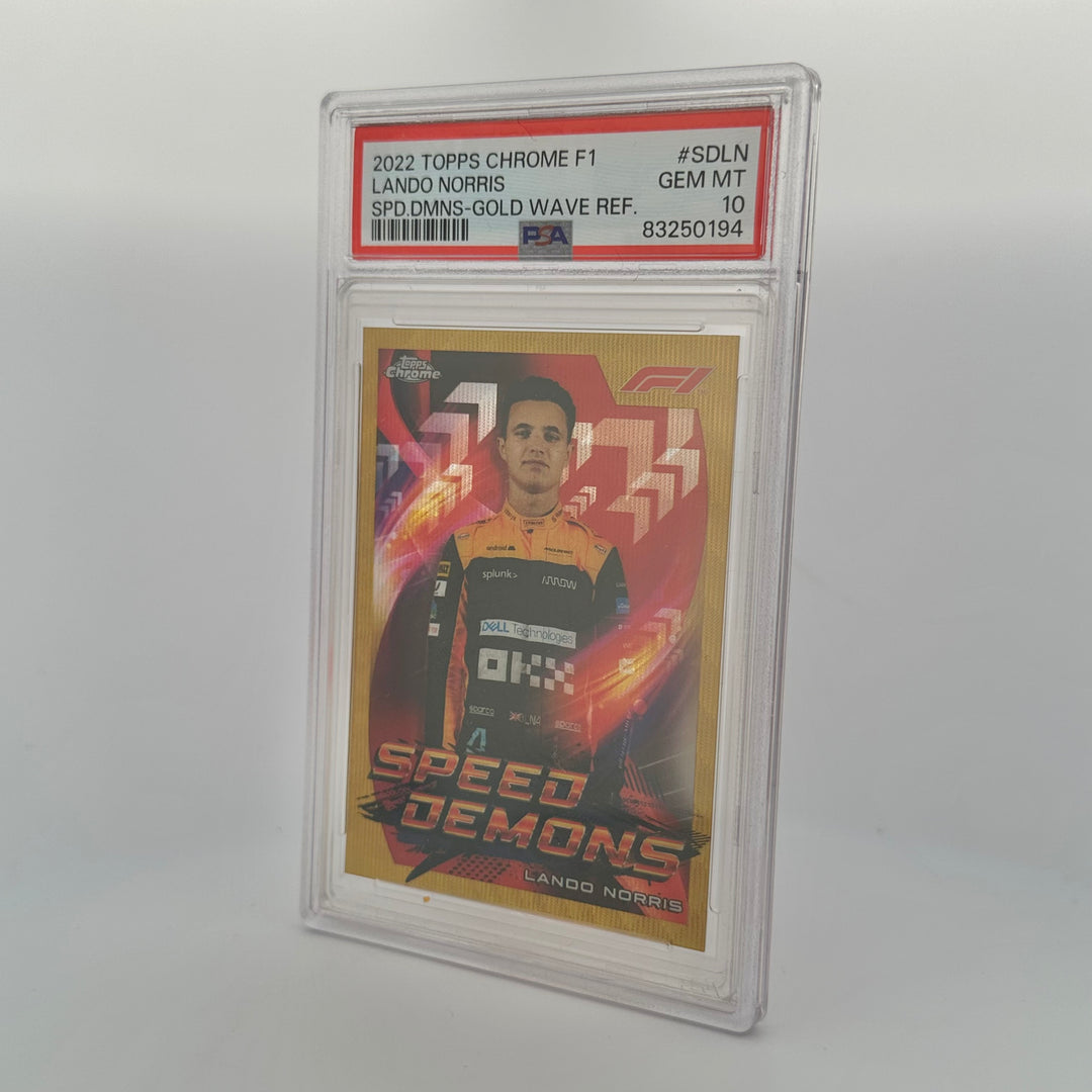 PSA 10 - 24/50 - Lando Norris #SDLN - Speed Demons  - Gold Wave Refractor