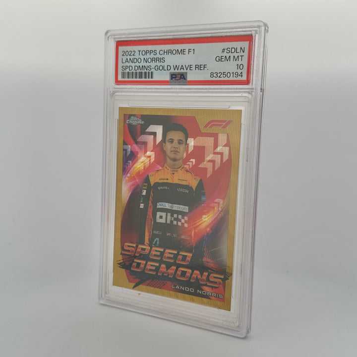 PSA 10 - 24/50 - Lando Norris #SDLN - Speed Demons  - Gold Wave Refractor