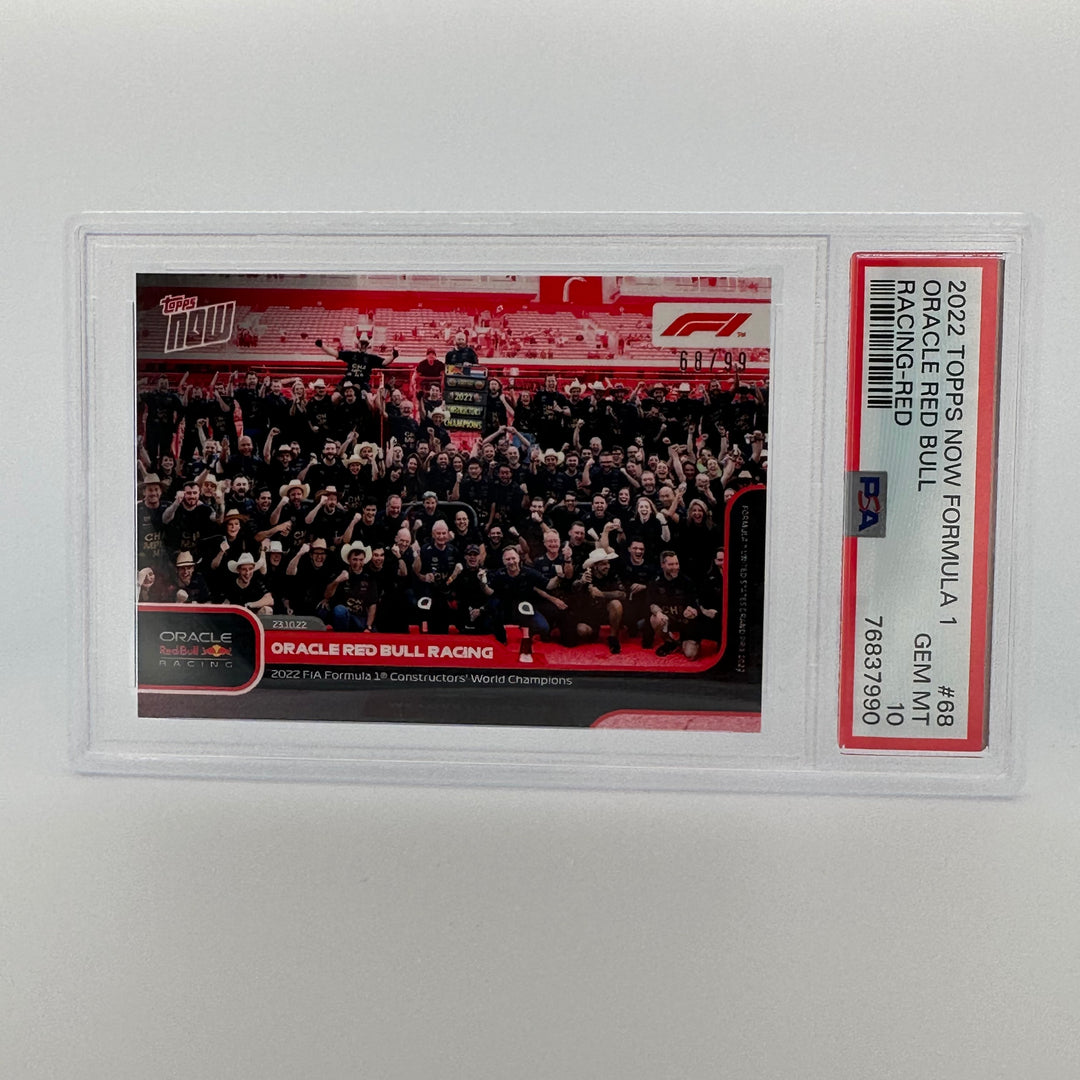 PSA 10 - 68/99 - ORACLE RED BULL RACING #68 - RED