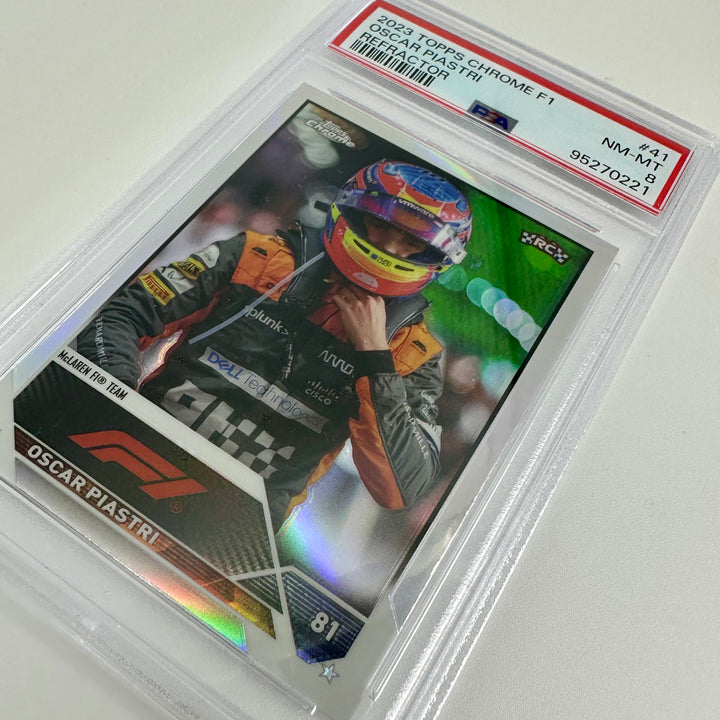 PSA 8 - Oscar Piastri #41 - Refractor - 2023 Topps Chrome