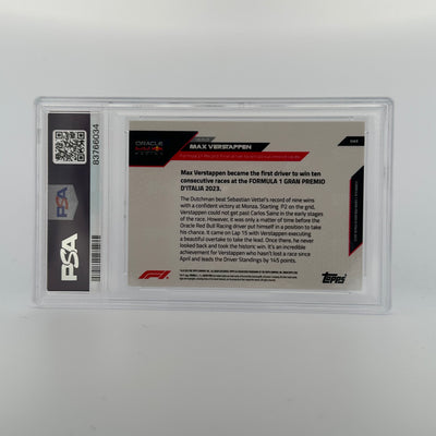 PSA 10 - 08/10 Max Verstappen #43 - Blue - 2023 Topps Now F1