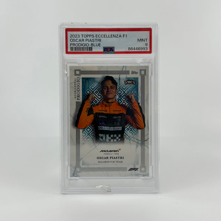 PSA 9 - 29/49 Oscar Piastri - Blue - Rookie Card RC - Prodigio 2023 Topps Eccellenza F1
