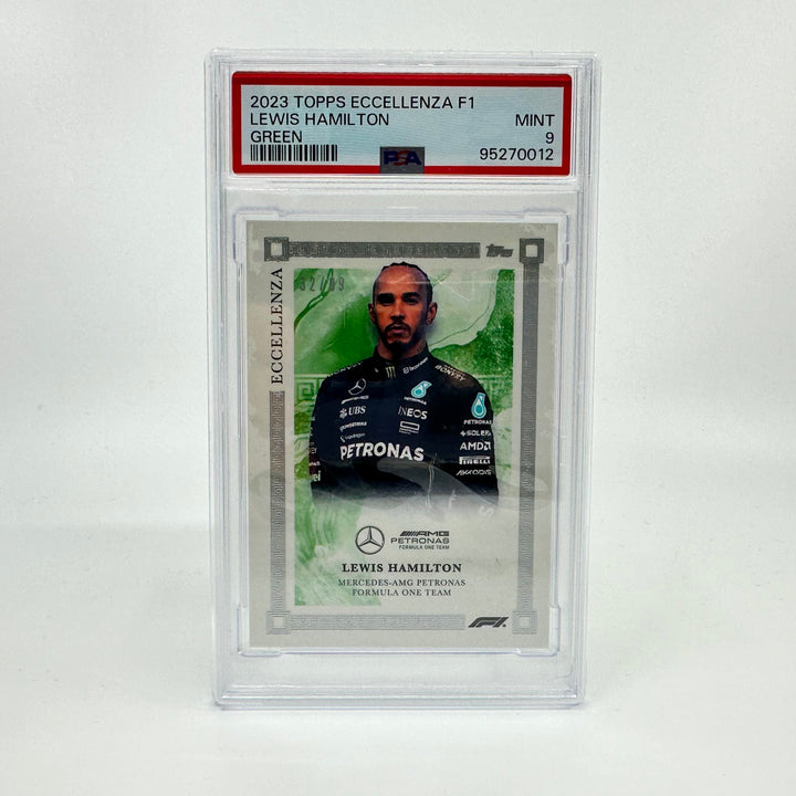 PSA 9 - 32/99 Lewis Hamilton - Green - 2023 Eccellenza