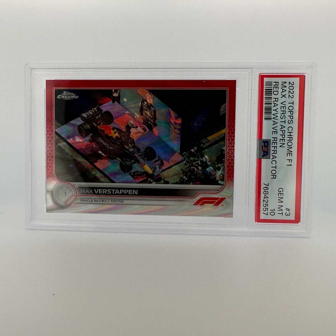PSA 10 - 4/5 - MAX VERSTAPPEN #3 - RED RAYWAVE REFRACTOR