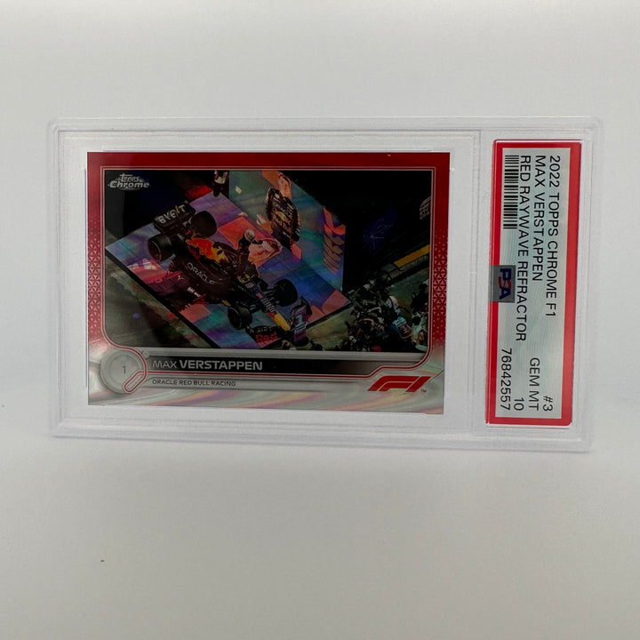 PSA 10 - 4/5 - MAX VERSTAPPEN #3 - RED RAYWAVE REFRACTOR