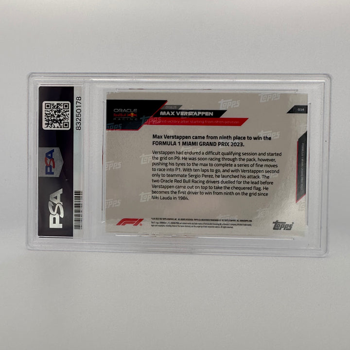 PSA 10 - 86/99 - Max Verstappen #14 - Red