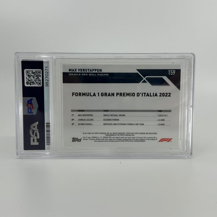 PSA 10 - 01/50 Max Verstappen #159 - Sapphire - Gold - 2023 Topps Chrome