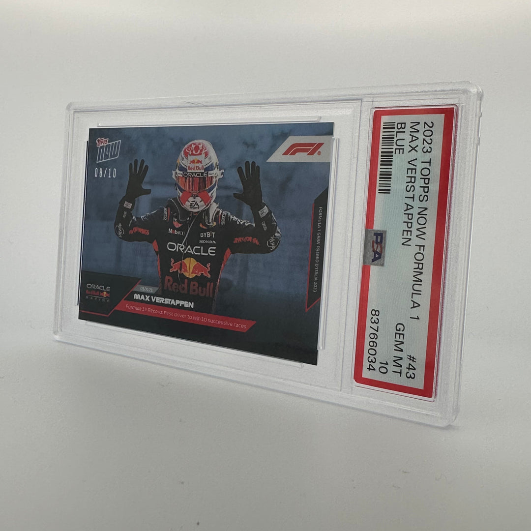 PSA 10 - 08/10 Max Verstappen #43 - Blue - 2023 Topps Now F1