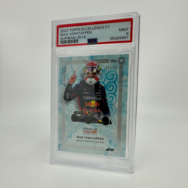 PSA 9 - 21/49 - Max Verstappen - Blue - 2023 Eccellenza Supremo