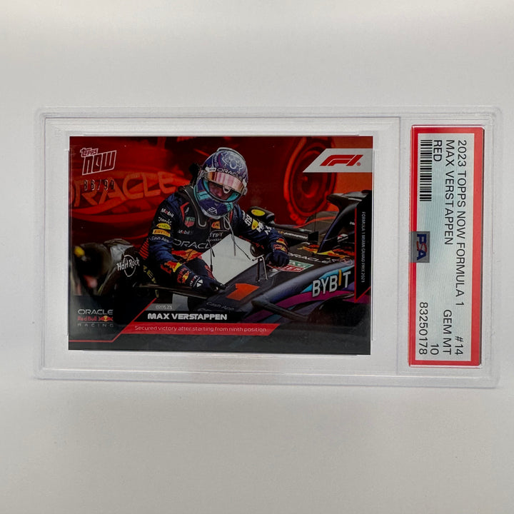 PSA 10 - 86/99 - Max Verstappen #14 - Red